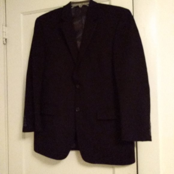Michael Kors Men's Suit Jacket Black Cashmere Blend Career Professional